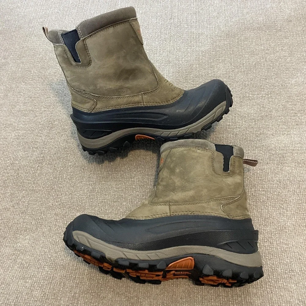 The North Face Snow‎ Boots Mens Size 10 Brown Nubuck Waterproof Insulated Ankle